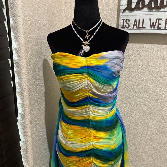 Colorful Strapless Dress - Picture 9 of 11